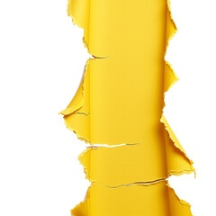 Aufkleber - Yellow ripped paper torn edges strips