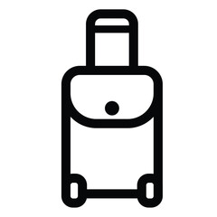 Wall Mural - travel bag icon. Vacation, baggage and luggage symbol