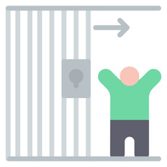 Canvas Print - Release icon vector image. Can be used for Prison.