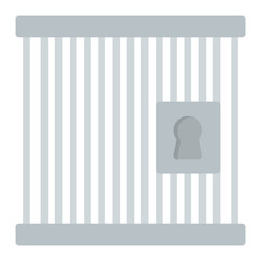 Wall Mural - Jail Door icon vector image. Can be used for Prison.