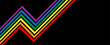 New LGBTQ Pride Flag Vector. New & Updated Intersex Inclusive Progress Pride Flag. Banner Flag for LGBT, LGBTQ or LGBTQIA+ Pride. banner, cover, poster, brochure, flyer, website. vector illustration