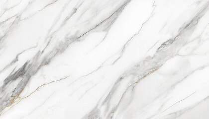 Wall Mural - A luxurious white marble texture with natural, elegant gray veins. Ideal for backgrounds, wallpapers or high-end design projects