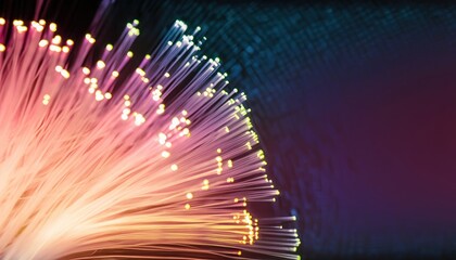 Poster - Abstract background of fiber technology lights