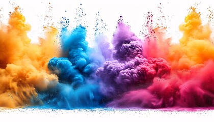 Wall Mural - Colorful Explosion of Paint Powder: A Monthly Art Event Inspiration Generative AI