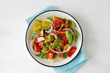 Poster - light tomato salad with arugula