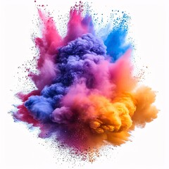 Canvas Print - Colorful Explosion of Paint Powder: A Monthly Art Event Inspiration Generative AI