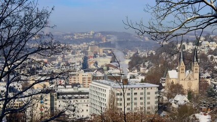 Canvas Print - siegen germany in winter 4k 25fps video