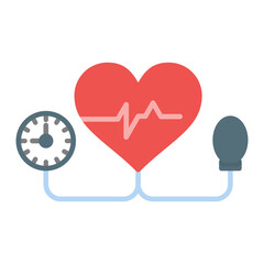 Canvas Print - Blood Pressure icon vector image. Can be used for Fitness at Home.