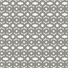 Poster - Repeating geometric pattern background. Linear graphic design
