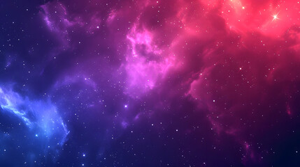 Wall Mural - a nebula in space with pink and blue hues, with scattered stars throughout.