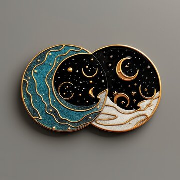 Decoration logo made of clay material.