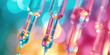 Medical Glass Ampoules in Close-Up.  Transparent medical ampoules on reflective surface with a needle and a vaccination drug.