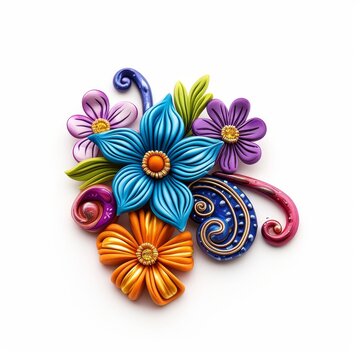 Decoration logo made of clay material.