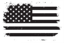 Black And White Grunge Design Usa Flag