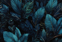 Textures Of Abstract Black Leaves For Palm Leaf Background