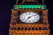 Big Ben clock at night , Landmark of London, UK