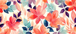 Springtime Blossoms Pattern: Blend of pastel florals palette evokes the gentle spirit of spring, Blossoms background
