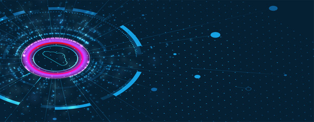 Abstract data background. Futuristic technology style. Elegant digital  background for business cyber presentations.