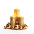 christmas candles and balls