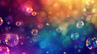© danh - abstract pc desktop wallpaper background with flying bubbles on a colorful background