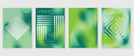 Wall Mural - abstract gradient background cover vector. modern digital wallpaper with vibrant color, halftone. fu