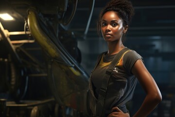 Poster - Training for black women engineers in factory maintenance.