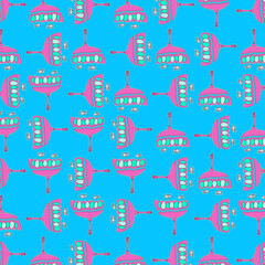 Sticker - Fantasy anthropomorphous monster drawing motif pattern