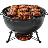 Fototapeta Zwierzęta - barbecue grill isolated on transparent background ,bbq grill png ,generative ai