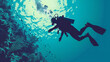 scuba diving vector