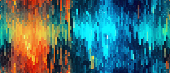 Wall Mural - Abstract backgrounds with digital glitches or pixelation, colorful abstract background.