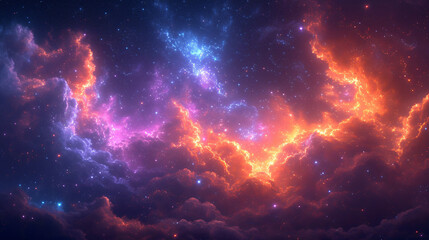 Beautiful colorful galaxy clouds nebula background wallpaper, space and cosmos or astronomy concept, supernova, night stars hd