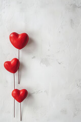 Wall Mural - Hearts are Symbols of love for the designer of greeting Cards 