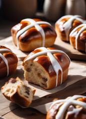 Poster - delicious easter treat hot buns cross