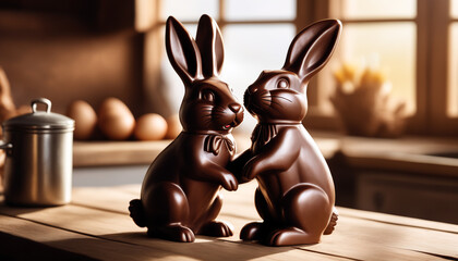 Poster - delicious chocolate easter bunny