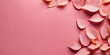 © prime1001 - Autumn pink leaves on pink. Autumn pink background. Generative AI