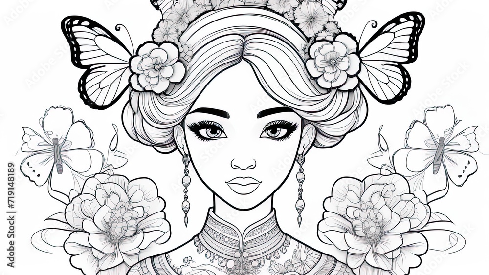 Anti stress coloring book page for adult and kids. Coloring book page ...