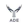 ADE Letter logo design template vector. ADE Business abstract connection vector logo. ADE icon circle logotype.
