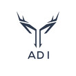 ADI Letter logo design template vector. ADI Business abstract connection vector logo. ADI icon circle logotype.
