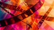 Vibrant abstract backdrop featuring film strip.