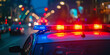 © Oleksandr - Police car strobe lights at night