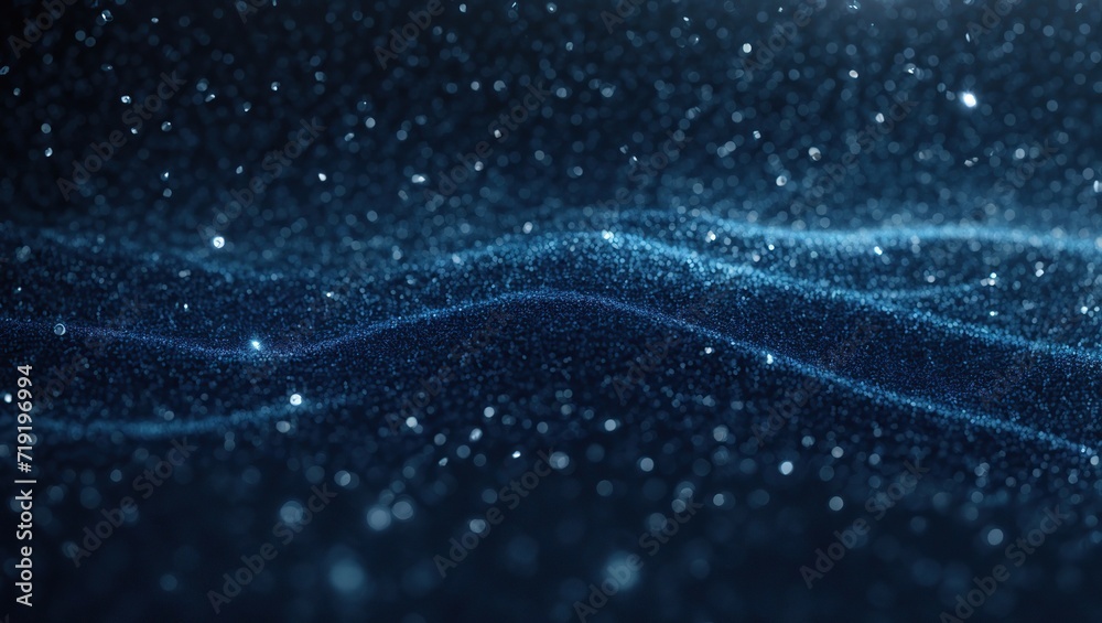 Abstract dark blue digital background with sparkling blue light ...
