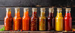 © Oleksandr - Variety of spicy sauces in glass bottles