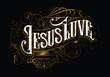 © Anton blez - JESUS LOVE lettering custom template design