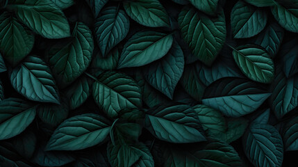 Wall Mural - beautiful photorealistic inspired blue tropical leaves, wallpaper design