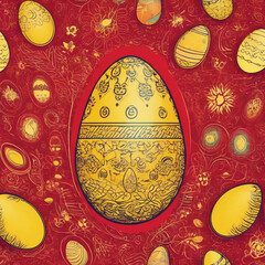 Wall Mural - easter eggs