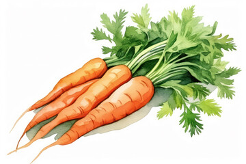 Wall Mural - Colorful Harvest: Fresh, Organic Carrots - A Healthy Bunch of Nature's Nutrition on a Wooden Background