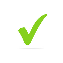 Poster - green check mark vector icon. green sign of consent. yes element. vote sign. stock vector