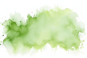 Wall Mural - Abstract green watercolor texture with wet brush strokes for wallpaper design