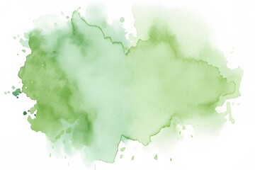 Wall Mural - Abstract green watercolor texture with wet brush strokes for wallpaper design