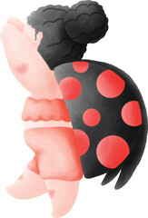 Canvas Print - chubby ladybug